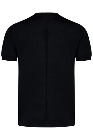 Black merino wool T-shirt LOW BRAND | L1MFW24256684D001